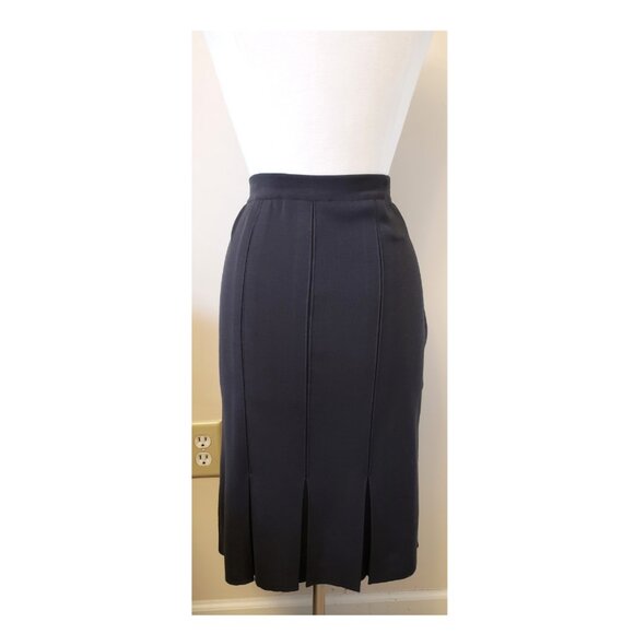 Misook Exclusively Black A-line Midi Skirt Size- L Elastic Waist - Picture 4 of 6